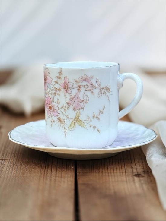 Other - Floral Espresso Cup and Saucer